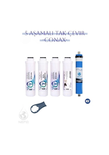 Conax Class Su Arıtma Cihazı Tak Çevir 5 Li Filtre Seti