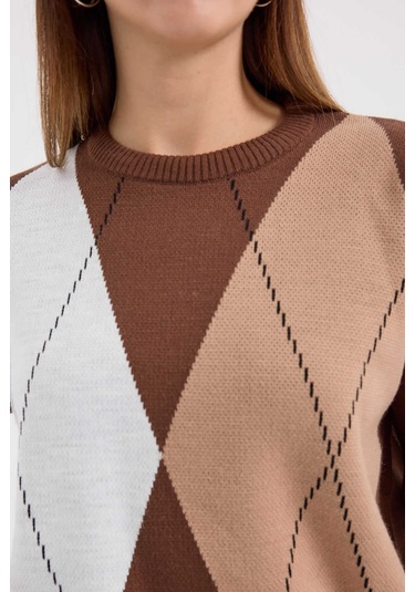 Gabria Baklava Desen Kazak Kahverengi