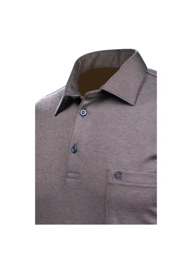 Çizgi Triko Erkek Gömlek Yaka Kol Manşetli Cepli Sweat 4249 Lacivert Lacivert