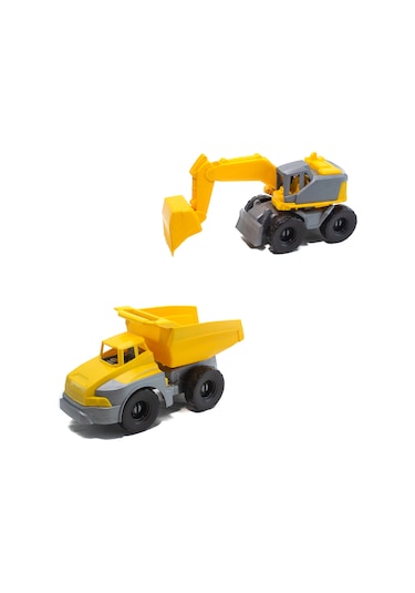 Oyuncak Kamyon Harfiyat Seti Taşıycı Tır Kamyon Ekskavatör Set