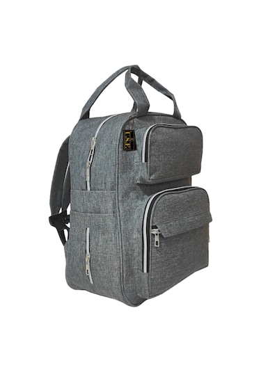 Bebek Bakım Çantası Organizatör Fonksiyonel Anne Bebek Bakım Sırt Çantası Gri-grey Gri