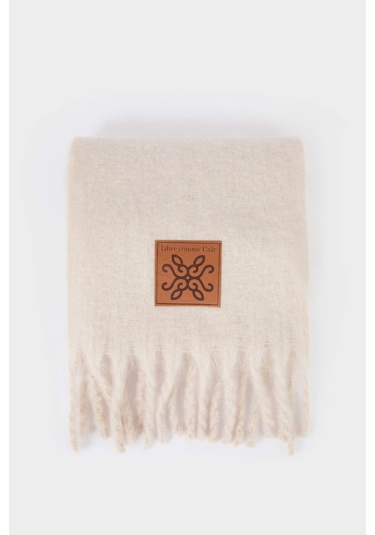 Defacto Kadın Dokuma Etiketli Atkı F3427ax25wner102 Ekru