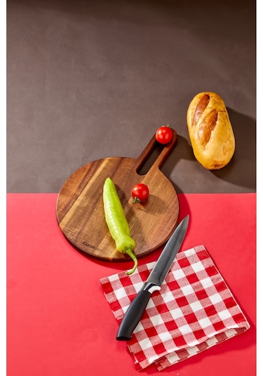 Cooker Lüx 34x24 Cm Akasya Ağacı Kesme Tahtası Kahverengi