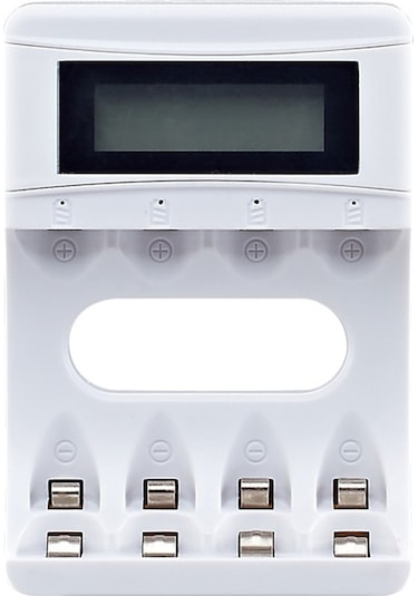 4 Yuvalı Lcd Ekranlı Hızlı Şarj Cihazı - Aa/aaa Pil Şarj Aleti Usb 2a