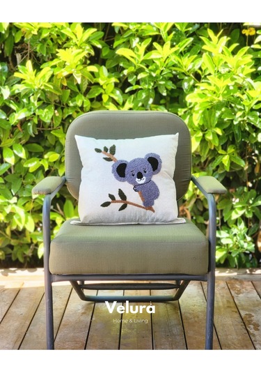 Dekoratif Kırlent & Pinterest Kırlent & Keten Kumaş - Nakış İşleme & A12 Kırmızı - Turuncu