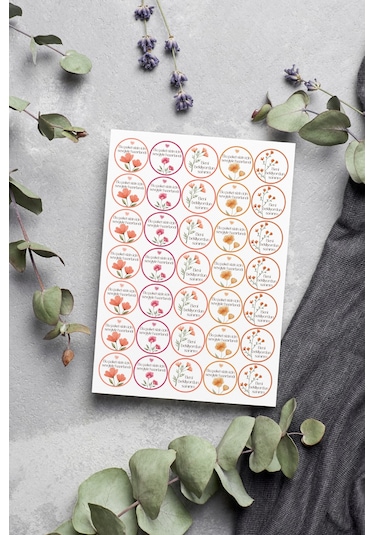 Sevgiyle Hazırlandı Teşekkür Ederiz Stickers Paketleme Kargo