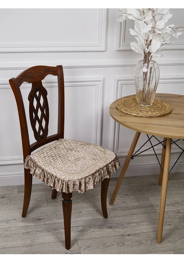 Burush Döşeme Minderi 50x50cm, Fermuarlı 127595732 Koyu Bej