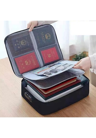 Lıtebag Şifreli Kilitli A4 Belgeler İçin Seyahat Düzenleyici 204888008 Siyah