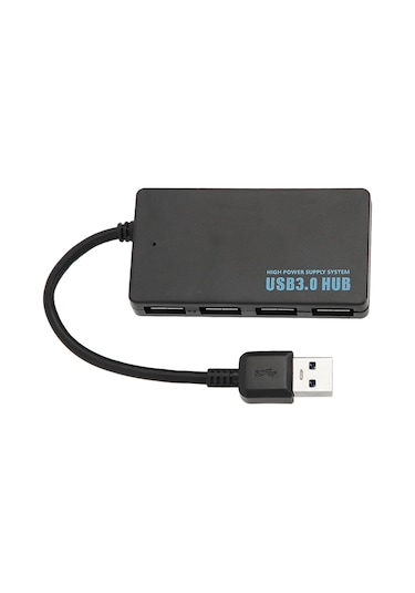 Yaozixa Usb 3.0 4 Portlu Hub - 5gbps Hızlı Veri Transferi, Sıcak Dağıtımı İyi, Windows/mac/linux Uyumlu, Plug & Play, Siyah