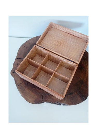 El Yapımı Çok Amaçlı Bölmeli Ahşap Eskitme Kutu