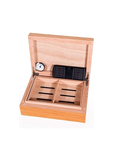 Humidor / Puro Saklama Kutusu Kahverengi - Siyah