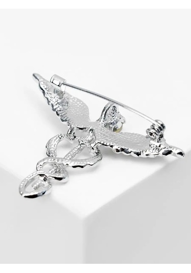 Queen Fair Tıbbi Broş Caduceus 141391739 Beyaz