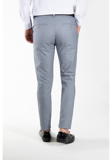Kül Gri Slim Fit Pamuklu İtalyan Kesim Pantolon Kül Gri