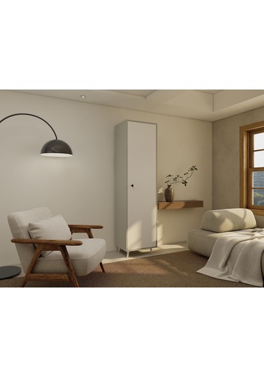 Harput Çok Amaçlı Tek Kapaklı Banyo Dolabı Külgri Beyaz