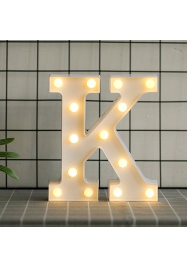 Led Harf Işığı K - Isı Beyazı Dekoratif Işık, Ev/özel Etkinlikler, Pvc Malzeme, 3v Pil Beslemeli Pil Dahil Değil Diğer Diğer