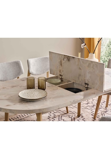 Mutlu Yemek Masası 90x156 Cm Gri