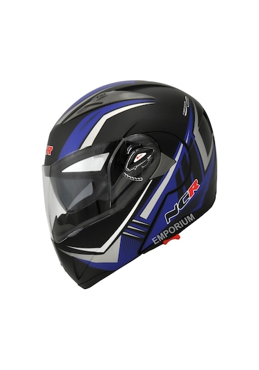 Ncr Çene Açılır Mat Mavi Motosiklet Kaskı Vizörlü Ece Belgeli Mat Mavi