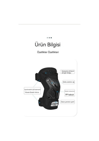 Novahub Yeşil Siyah Motosiklet Koruyucu Için Dizlik - Xs Yeşil