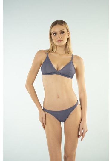 Estiva Bantlı Toparlayıcı Üçgen Bikini Takımı - Petrol
