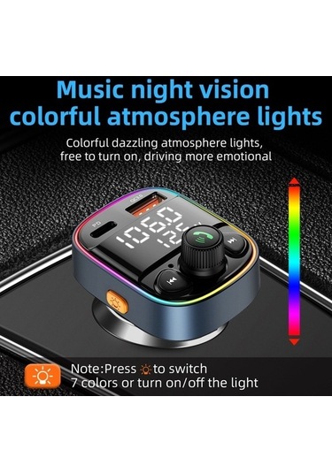 Artfulabode Verici U Sones Serbest Şarj Qc3.0 Pd Mp3 Kiti Hızlı Fm Eller Disk Çalar C87b Araç Bluetooth 5.0