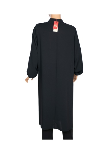 Hesna Kadın Hüma Dokuma Krep Aksesuarlı Araboy Siyah Ferace Siyah