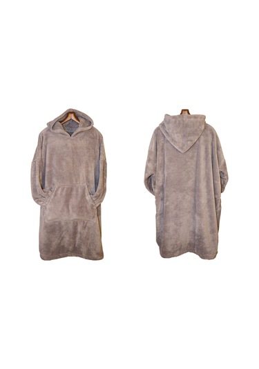 Rokeff Wellsoft Tek Kişilik Giyilebilir Battaniye Gri S/m