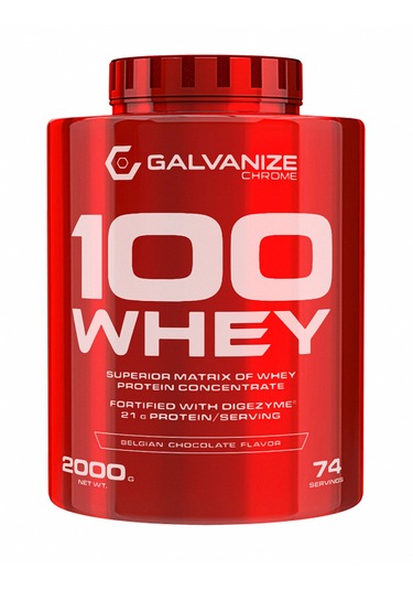Galvanize Nutrition 100 Whey Protein 74 Servis 2000 Gr Belçika Çikolatası Çikolata