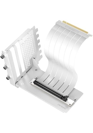 Antec Pcıe 5.0 Riser Cable With Vertical Bracket, Rtx50 White, 200mm, Pcıe 5.0 Dikey Gpu Montaj Kiti