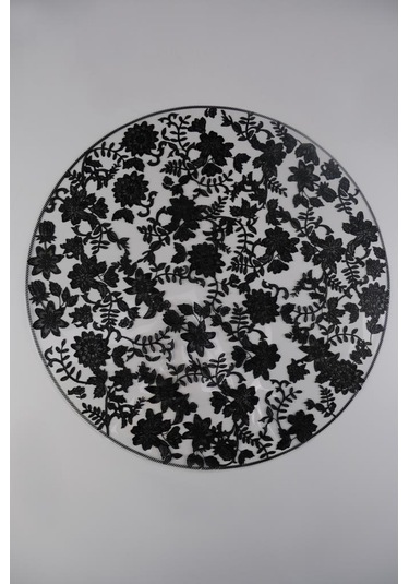 Digithome Acar 6 Lı Amerikan Servisi Supla Yuvarlak Siyah 38 Cm Acr-345 C320.033 Krem