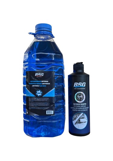 Bsg Araç Bakım Seti Cam Suyu 3 Lt + Oto Yıkama Şampuanı 500 Ml