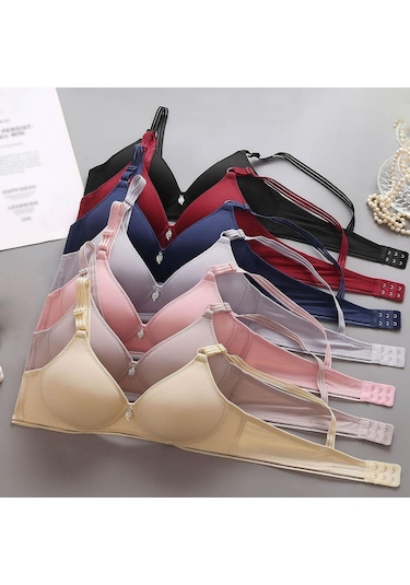 Bayan Sütyen Yelek Ön Tokalı Sütyen Büyük Beden Uyku İç Çamaşırı Kadın, Çok Renkli