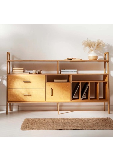 Woodesk Veta, Ahşap, Dolap Ve Konsol, 190x115, Tik Renk