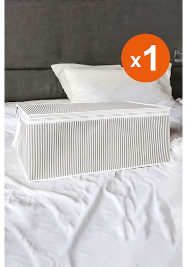 1 Adet Baza Altı Büyük Boy Düzenleyici Kumaş Hurç Gri 45 65 22 Cm Diğer