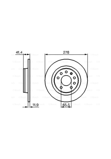 Opel Vectra C 1.6 2001-2008 Bosch Arka Disk 2 Adet