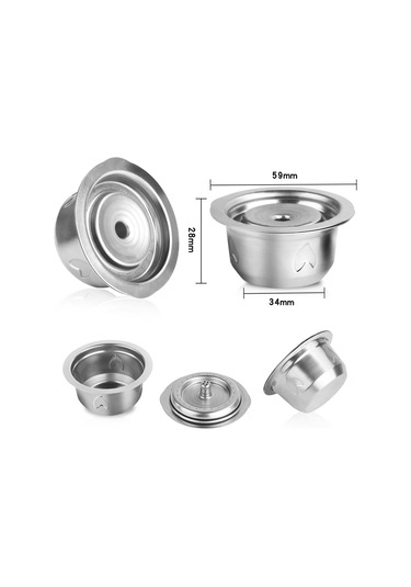 Leezsing Nespresso Vertuoline Gca1 Delonghi Env135 Env150 İçin Paslanmaz Çelik Kapsül Yeniden Kullanılabilir Kapsül Kutusu Seti Toz Sabotaj, Kaşık Ve Fırça