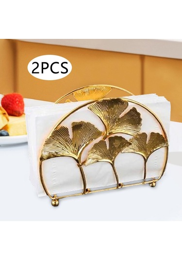 Suntek 2 Adet Demir Doku Tutucu Yaprak Şekli Bar Restoran Altın