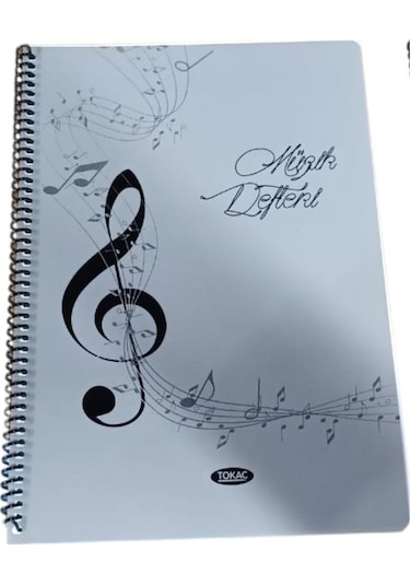 Tokaç A4 Müzik Defteri Spiralli Pp Kapak 40 Yp-mavi Sol Anahtarı