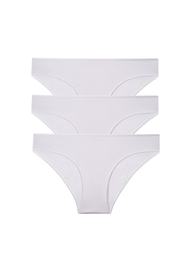 Suwen 3'lü Paket Slip Külot St00406011344 Beyaz