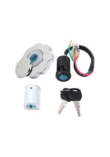 Rogfer Motosiklet Yakıt Deposu Kilidi Elektrikli Kapı Kilidi Kafa Kilidi Seti, Xf125 İçin İki Evrensel Anahtarlı