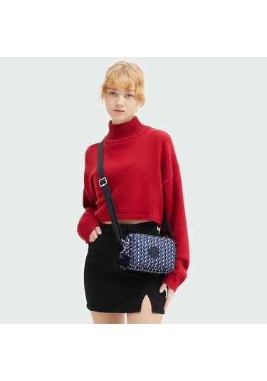 Kıplıng Abanu Küçük Boy Omuz Çantası Desenli 3d K Blue Desenli Çok Renkli