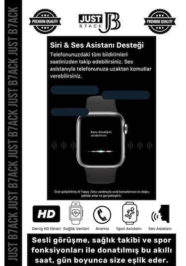 Akıllısaat 44mm T700s Watch 7 Apple Uyumlu iOS Android Sağlık Sensörlü Bluetooth Aramalı Alarm Akıllı Saat