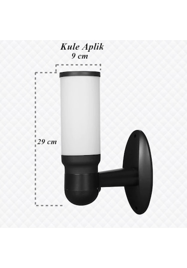 Kule Aplik 34 Cm Set Üstü Bahçe Lambası Zita Bahçe Aydınlatma