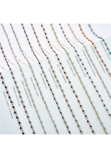 14 Ayar Altın Kaplama Çok Renkli Doğal Taşlı El Yapımı Gümüş Bileklik - Cbs00131 Altın