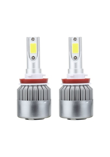 Sones 2 Adet H8/h9/h11 18w 1800 Lm 6000k Ip68 Casnbus Sabit Akım Araba Led Far 2 Cob Lambalı, Dc 9-36v Beyaz Işık