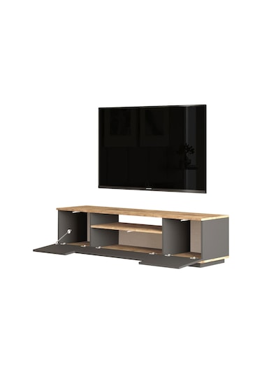 Future Tv Ünitesi Orta Sehpa Konsol 3'lü Set Çam-antrasit Fr18-aa