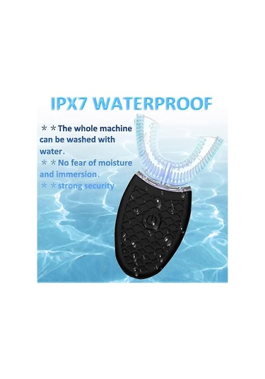 Yetişkinler İçin U Şeklinde Elektrikli Ultrasonik Diş Fırçası, Tüm Ağzı Temizlemek İçin 360 Otomatik Diş Fırçasıwhite