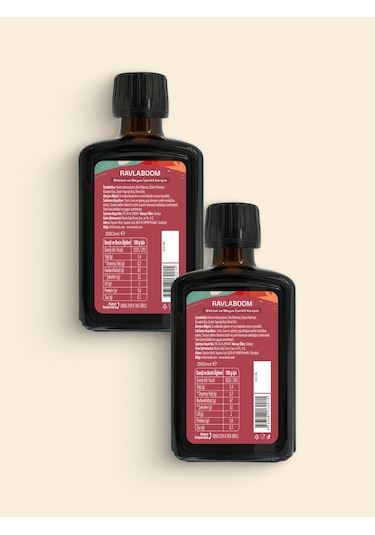 2'li Ürün - Ravlaboom Bitkisel Ve Meyve İçerikli Karışım 250ml