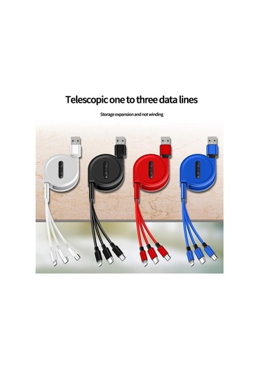 Usams 3 İn 1 Usb C Hızlı Şarj Kablosu