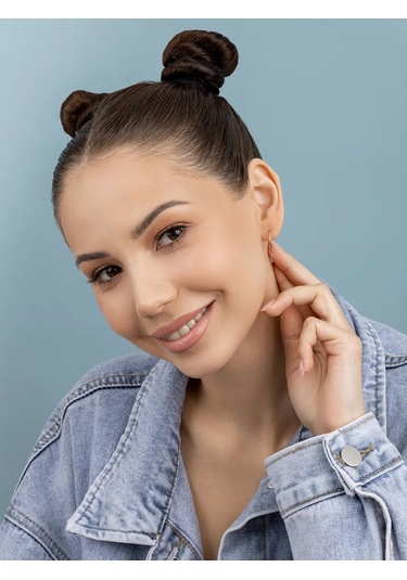 Veronika Küpe Takı 925 Ayar Gümüş Kongo Tarzı 14975052 Altın