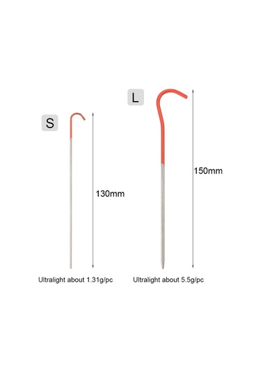 Tenfowee Ta6234 8'li Set Titanium Alaşım Kamp Çivileri, Hafif Ve Dayanıklı Çadır Sabitleme Aparatı Çok Renkli